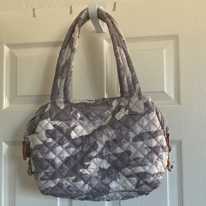 MZ Wallace Grey Camouflage Medium Sutton Bag